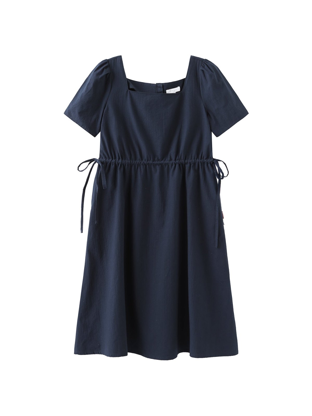 Kino Cotton Two-Way Square Neck Dress - DAG-DD0155-23NavyF - Navy Blue - F - D'ZAGE Designs
