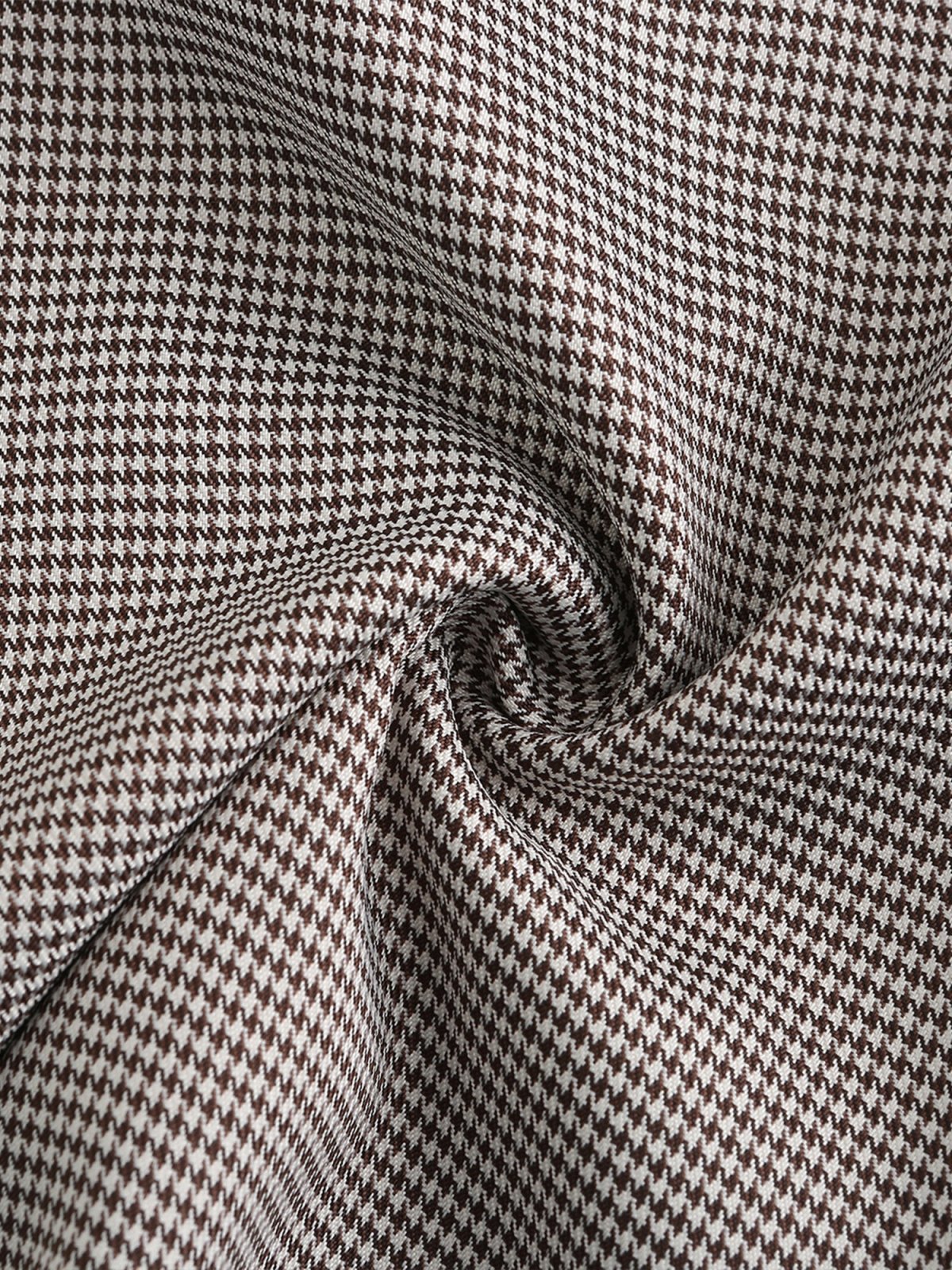 Harper Houndstooth Buckle Pleated Skirt - DAG-DD0067-22BrownieS - Brownie - S - D'ZAGE Designs