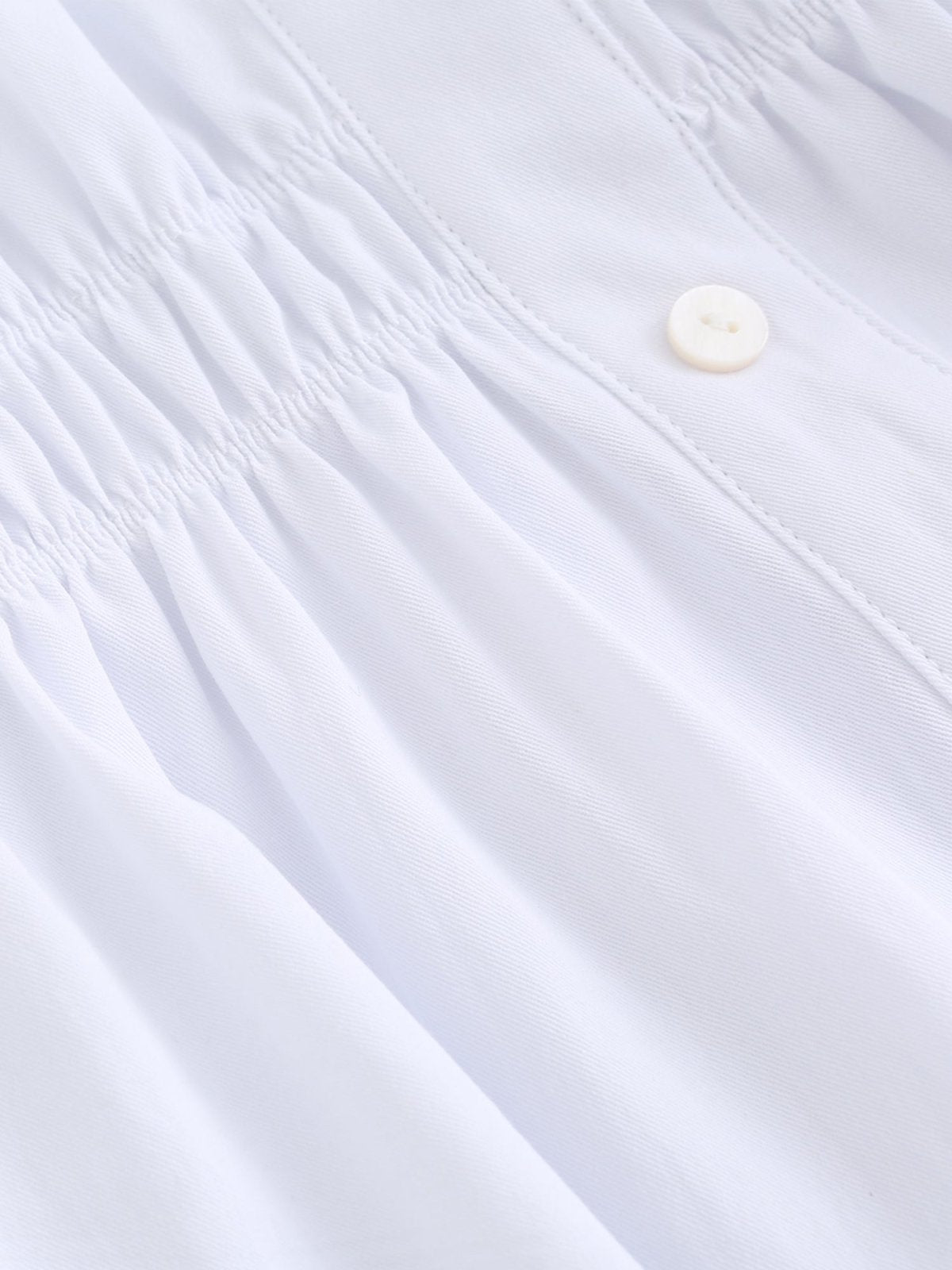 Tanya Square Neck Ribbon Blouse - DAG-DD9615-22MochiIvoryF - Marshmallow White - F - D'ZAGE Designs