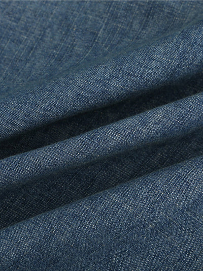 Denim Crop Shirt - DAG-G-9638-22DenimF - Denim - F - D'ZAGE Designs