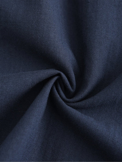 Kino Cotton Two-Way Square Neck Dress - DAG-DD0155-23NavyF - Navy Blue - F - D'ZAGE Designs