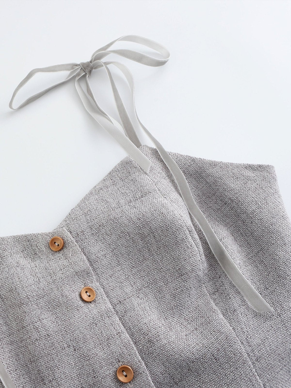 Tay Tie Shoulder Mini Top - DAG-DD0097-23LightGrayS - Gray - F - D'ZAGE Designs