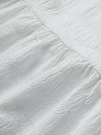 Ellen Tie Back Tiered Maxi Dress - DAG-DD9538-22MochiIvoryF - Marshmallow White - F - D'ZAGE Designs