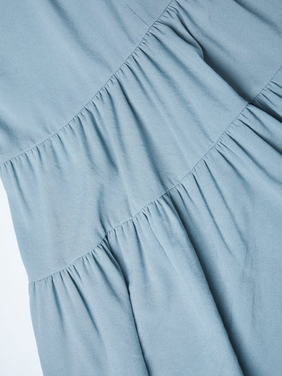 Blouson Sleeve Mini Dress CLOUD - DAG-DD8724-21CloudS - Baby Blue - S - D'ZAGE Designs