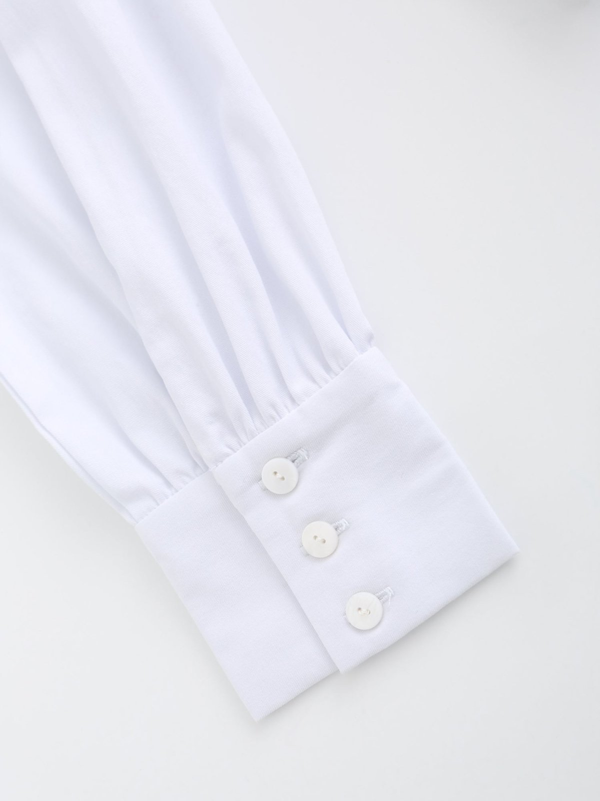Tanya Square Neck Ribbon Blouse - DAG-DD9615-22MochiIvoryF - Marshmallow White - F - D'ZAGE Designs
