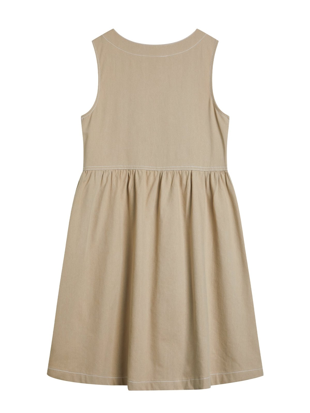 Zoe Contrast Line Mini Dress - DAG-DD9539-22CreamS - Beige - S - D'ZAGE Designs