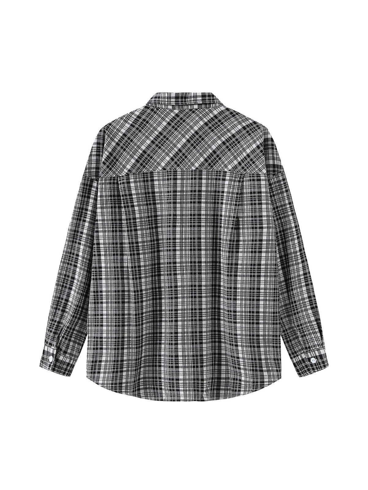 Palmer Plaid Button Up Shirt - DAG-G-9649-22SesameBlackF - Black - F - D'ZAGE Designs