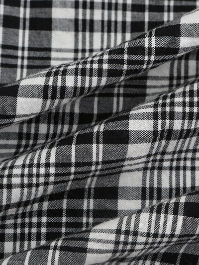 Palmer Plaid Button Up Shirt - DAG-G-9649-22SesameBlackF - Black - F - D'ZAGE Designs
