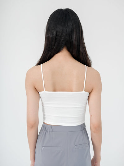 Kristen Basic Crop Bra Top ( 4 Colours ) - DAG-G-220196WhiteF - White - F - D'ZAGE Designs