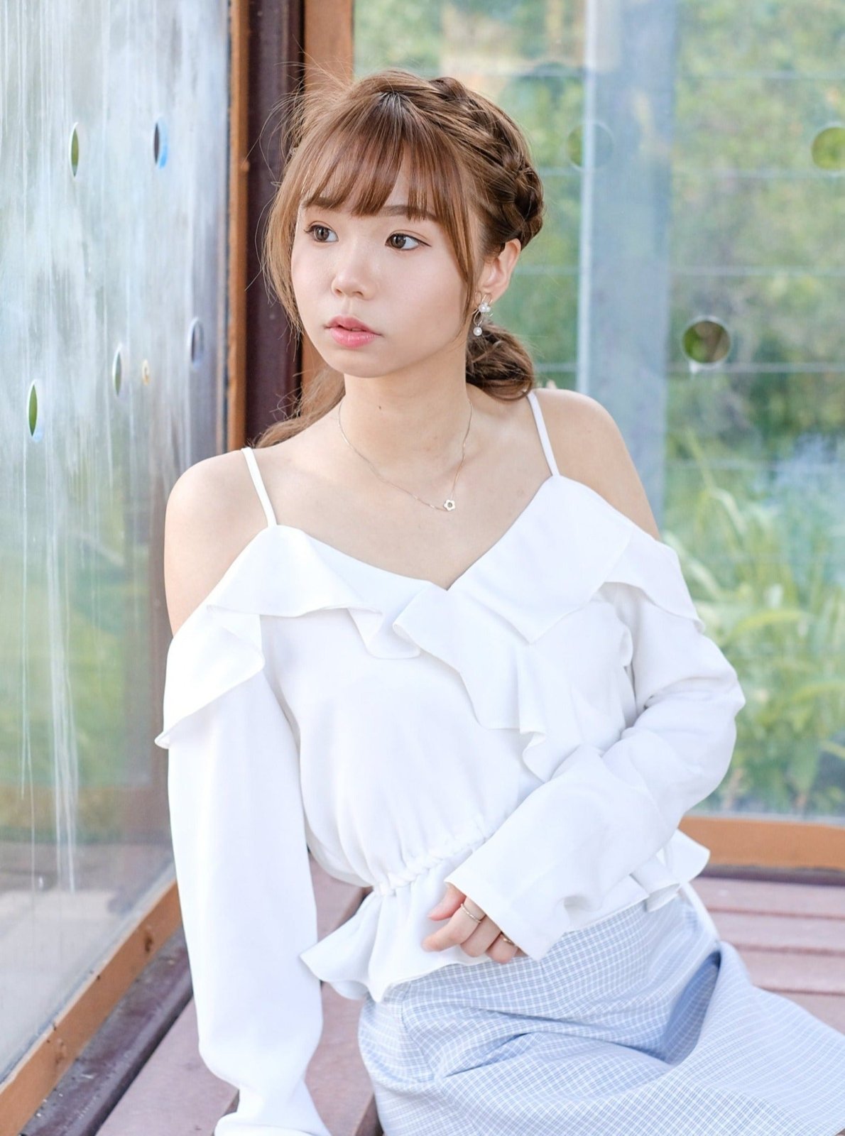Cold Shoulder Blouse WHITE - DAG-DD7837-21IvoryS - Marshmallow White - S - D'ZAGE Designs