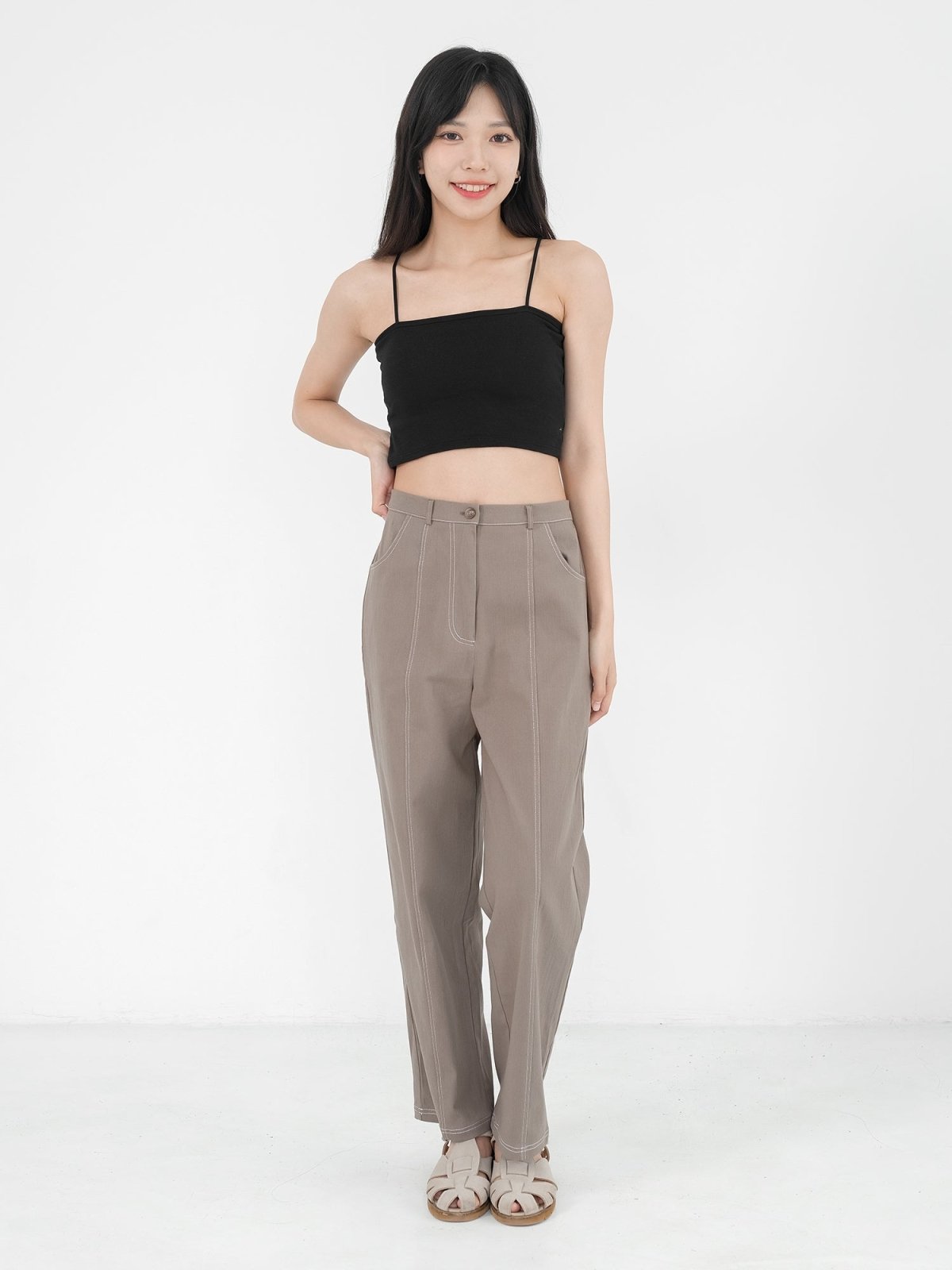 Kristen Basic Crop Bra Top ( 4 Colours ) - DAG-G-220196BlackF - Black - F - D'ZAGE Designs