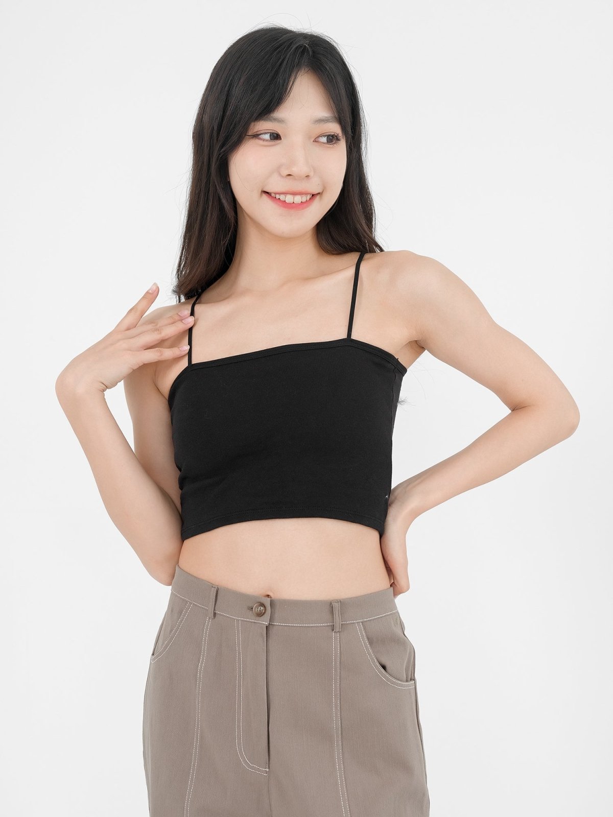 Kristen Basic Crop Bra Top ( 4 Colours ) - DAG-G-220196BlackF - Black - F - D'ZAGE Designs