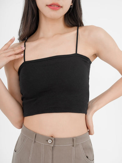 Kristen Basic Crop Bra Top ( 4 Colours ) - DAG-G-220196BlackF - Black - F - D'ZAGE Designs