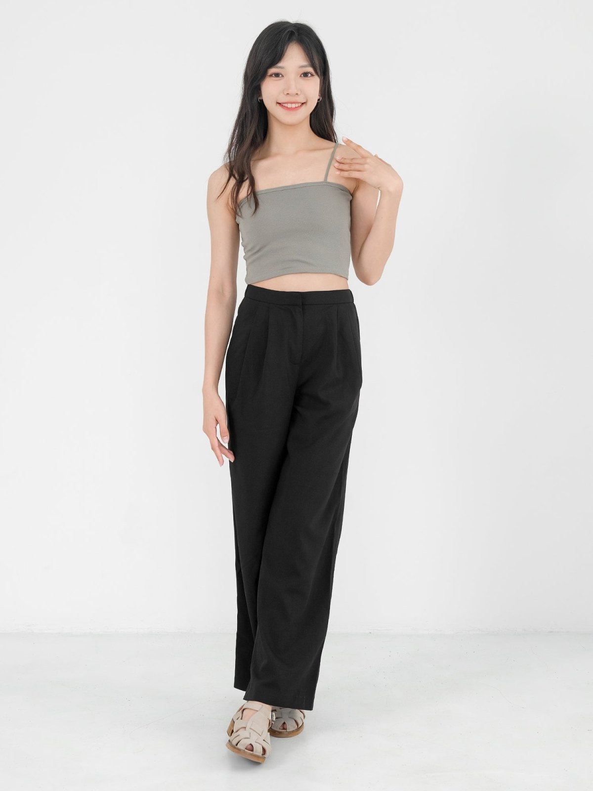 Kristen Basic Crop Bra Top ( 4 Colours ) - DAG-G-220196PaleGreenF - Pale Green - F - D'ZAGE Designs