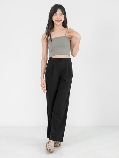 Kristen Basic Crop Bra Top ( 4 Colours ) - DAG-G-220196PaleGreenF - Pale Green - F - D'ZAGE Designs