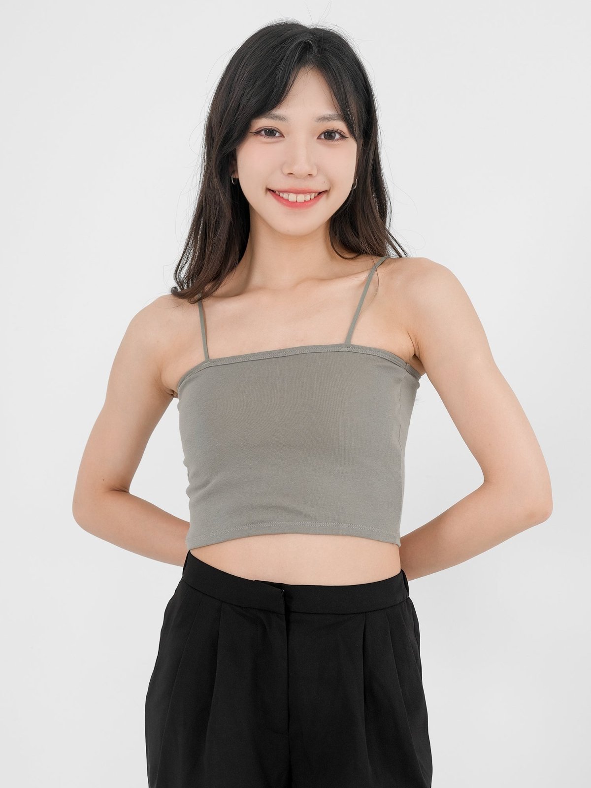 Kristen Basic Crop Bra Top ( 4 Colours ) - DAG-G-220196PaleGreenF - Pale Green - F - D'ZAGE Designs