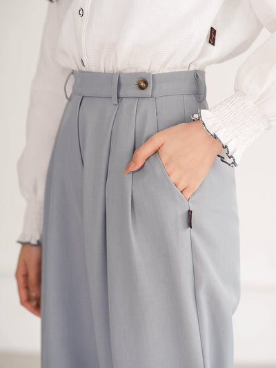 Whitney Wide Leg Pants - DAG-DD8516-23BabyBlueS - Baby Blue - S - D'ZAGE Designs
