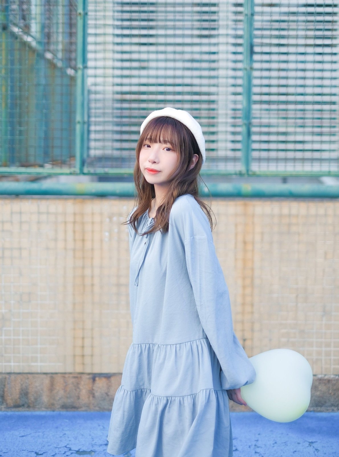 Blouson Sleeve Mini Dress CLOUD - DAG-DD8724-21CloudS - Baby Blue - S - D'ZAGE Designs