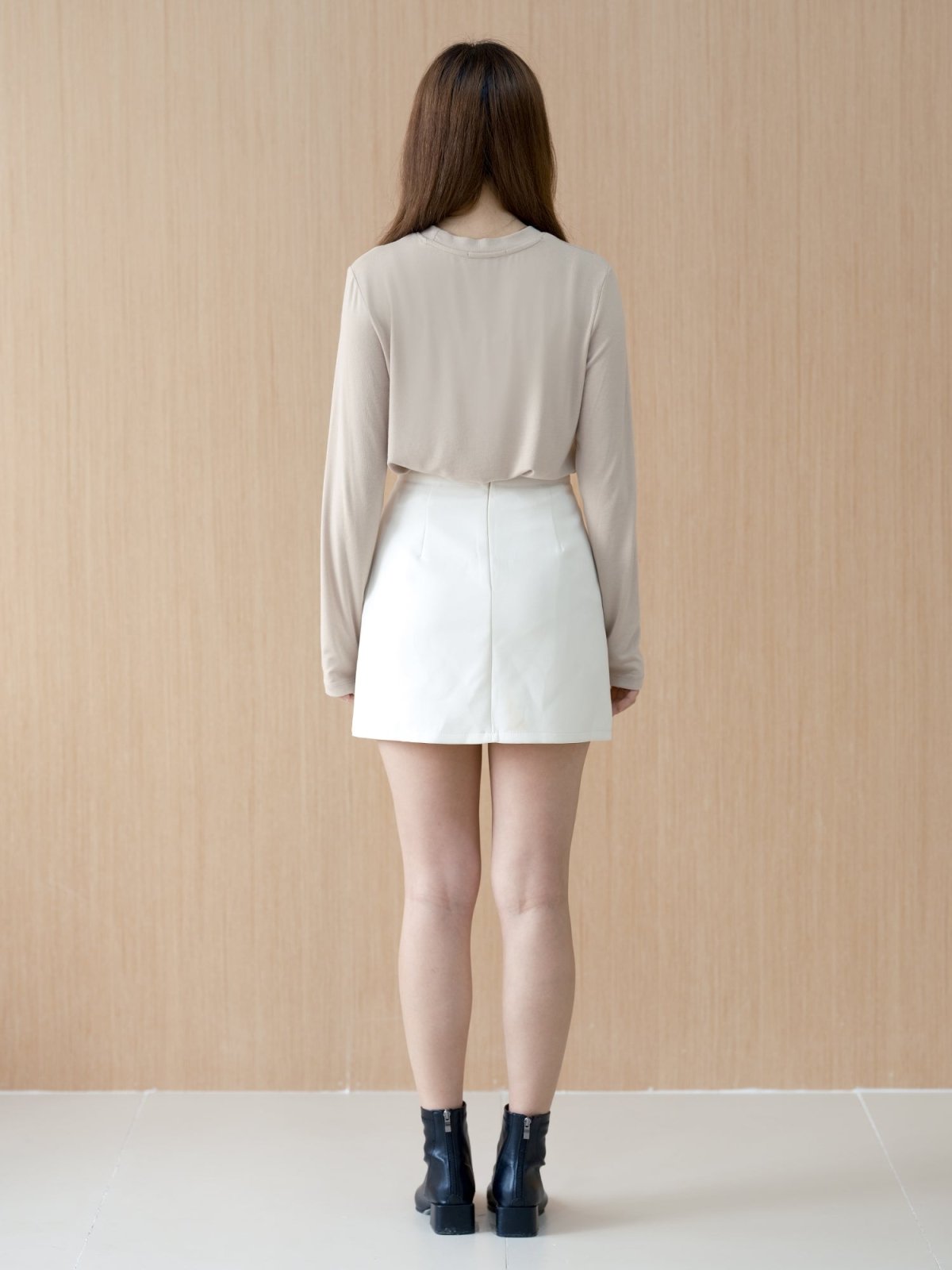 Nessa Super Soft Long Sleeve Modal Top - DAG-G-220092IvoryF - Almond Cream - F - D'ZAGE Designs