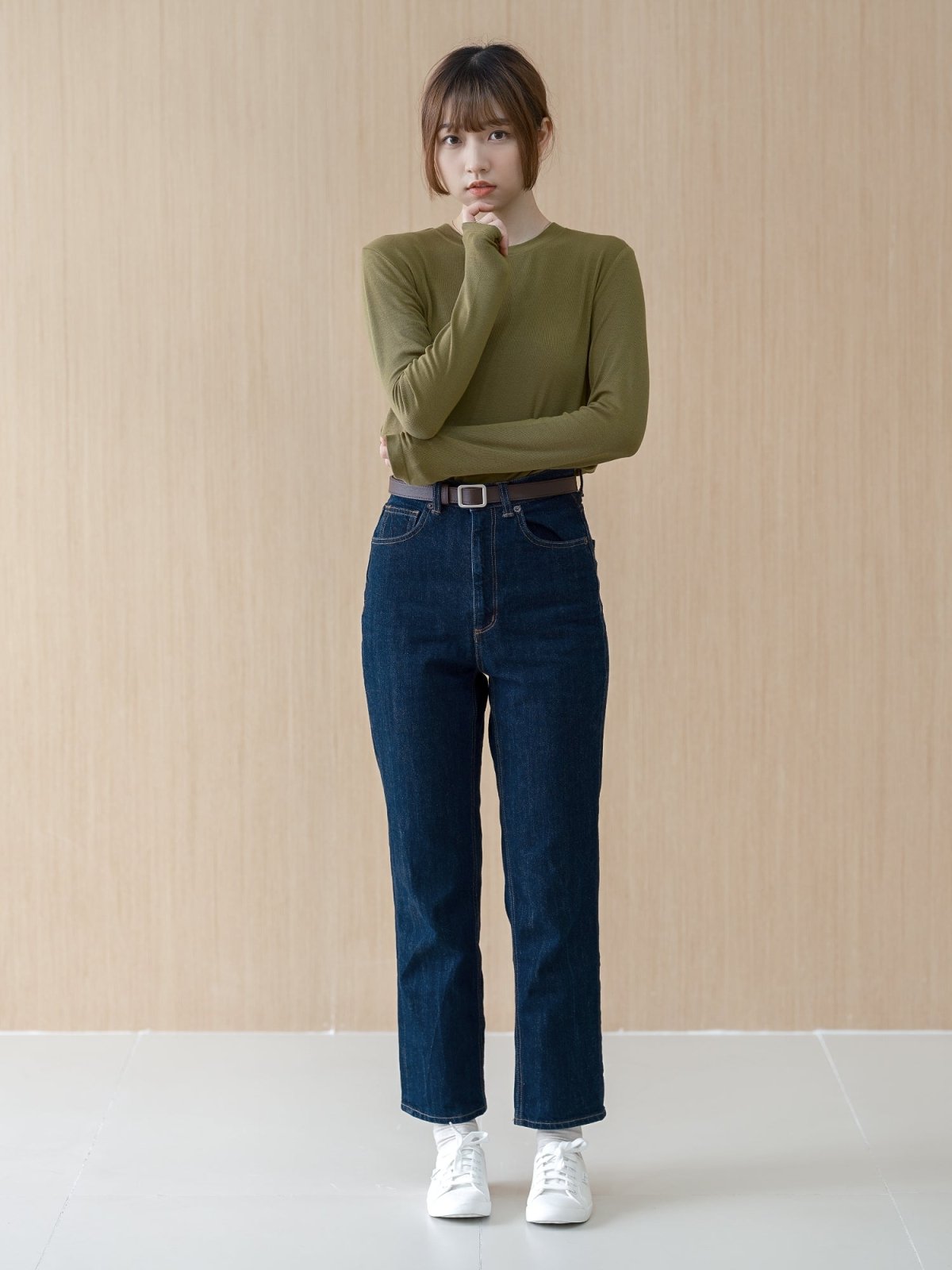 Nessa Super Soft Long Sleeve Modal Top - DAG-G-220092OliveF - Olive - F - D'ZAGE Designs