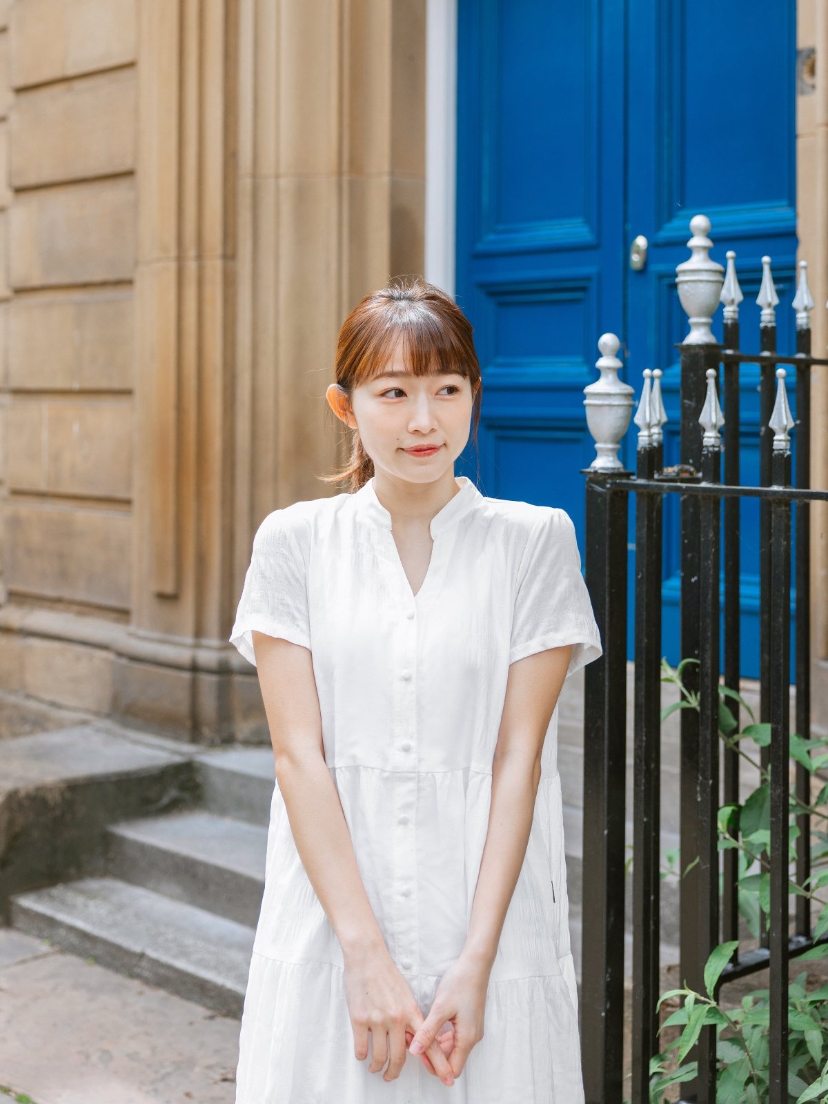 Skye Tiered Button Front Midi Dress - DAG-DD9150-22IvoryF - Mochi Ivory - F - D'ZAGE Designs