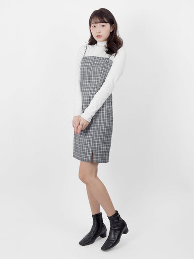 Emma Slim Cut Strap Mini Dress - DAG-DD9898-22GrayS - Gray - S - D'ZAGE Designs