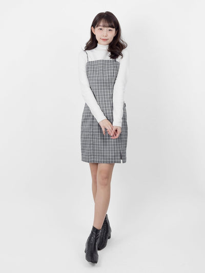 Emma Slim Cut Strap Mini Dress - DAG-DD9898-22GrayS - Gray - S - D'ZAGE Designs