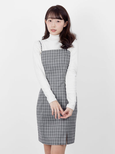 Emma Slim Cut Strap Mini Dress - DAG-DD9898-22GrayS - Gray - S - D'ZAGE Designs
