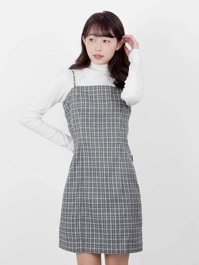 Emma Slim Cut Strap Mini Dress - DAG-DD9898-22GrayS - Gray - S - D'ZAGE Designs