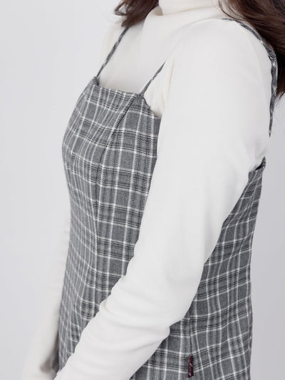 Emma Slim Cut Strap Mini Dress - DAG-DD9898-22GrayS - Gray - S - D'ZAGE Designs