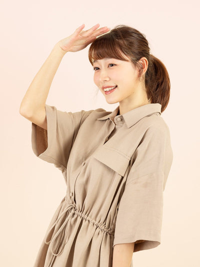 Lainey Adjustable Mini Dress - DAG-DD9146-22CreamF - Beige - F - D'ZAGE Designs