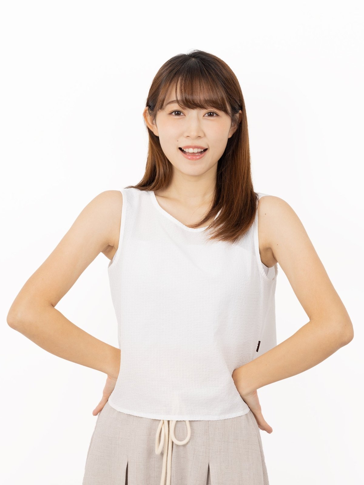Mia Textured Checker Top - DAG-DD9524-22MochiIvoryF - Mochi Ivory - F - D'ZAGE Designs