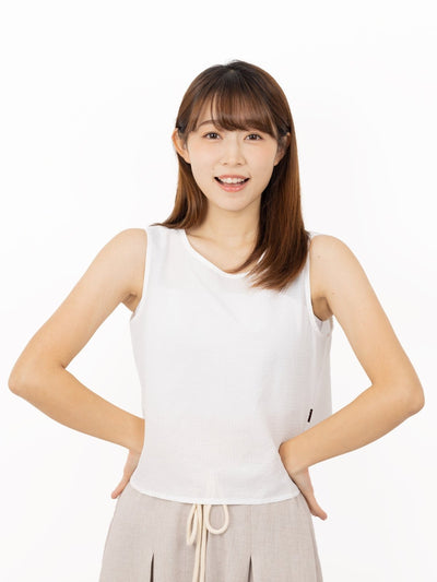 Mia Textured Checker Top - DAG-DD9524-22MochiIvoryF - Mochi Ivory - F - D'ZAGE Designs