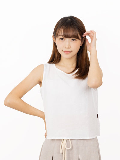 Mia Textured Checker Top - DAG-DD9524-22MochiIvoryF - Mochi Ivory - F - D'ZAGE Designs