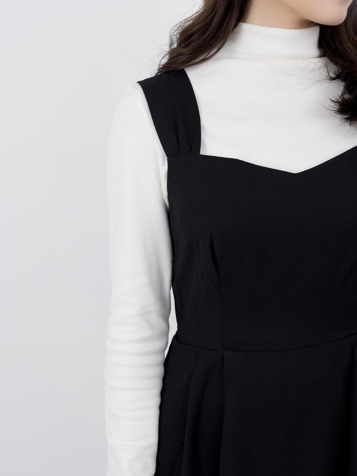 Theia Sweetheart Neck Mini Dress - DAG-DD8731-21BlackS - Black - S - D'ZAGE Designs