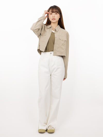 Tyne Cropped Patch Pocket Jacket