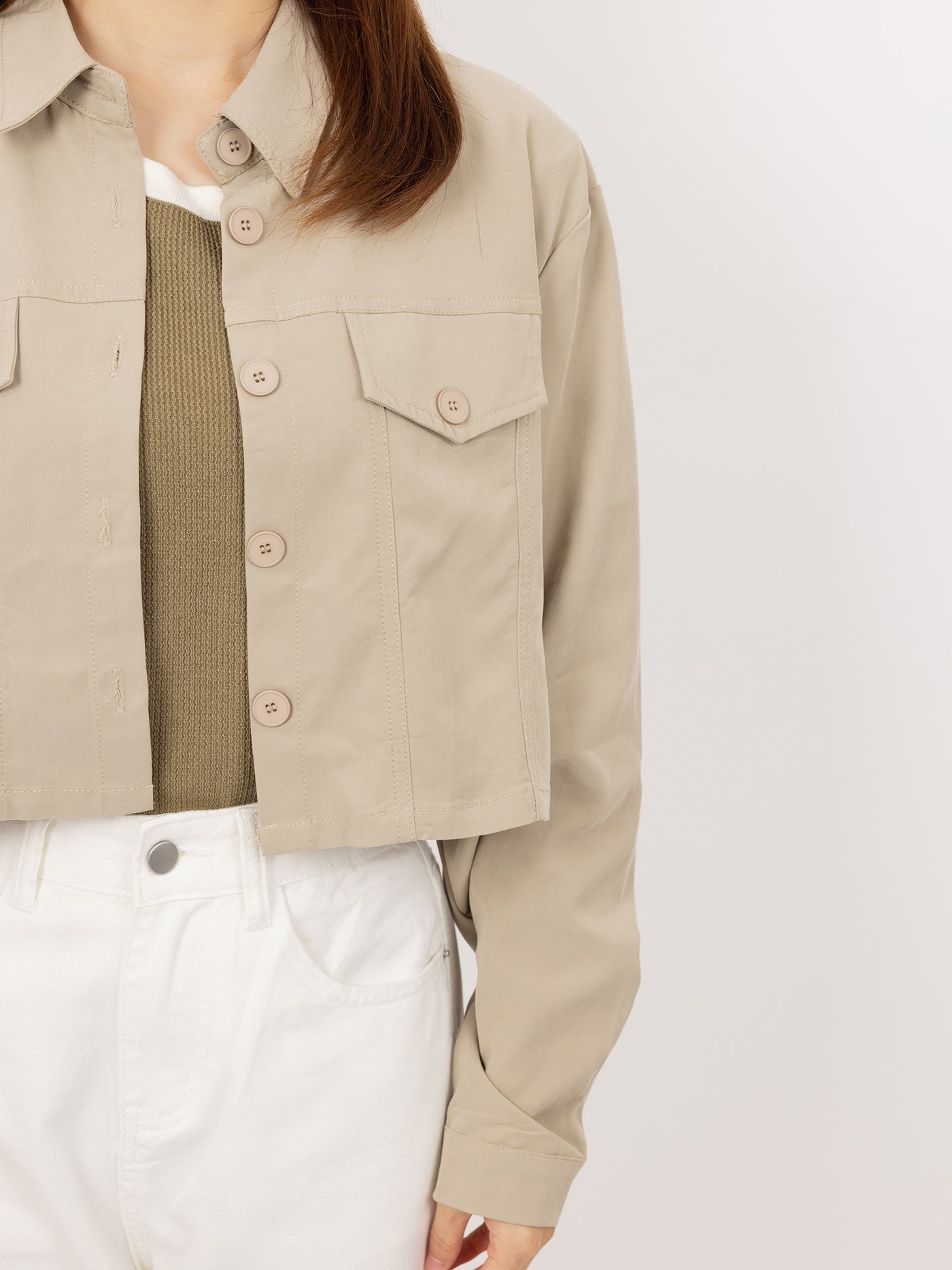 Tyne Cropped Patch Pocket Jacket