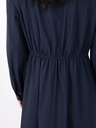 Meribelle Buttoned Contrast Line Dress - DAG-DD9894-22NavyS - Navy Blue - S - D'ZAGE Designs