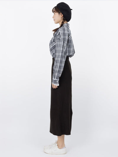Palmer Plaid Button Up Shirt - DAG-G-9649-22SesameBlackF - Black - F - D'ZAGE Designs
