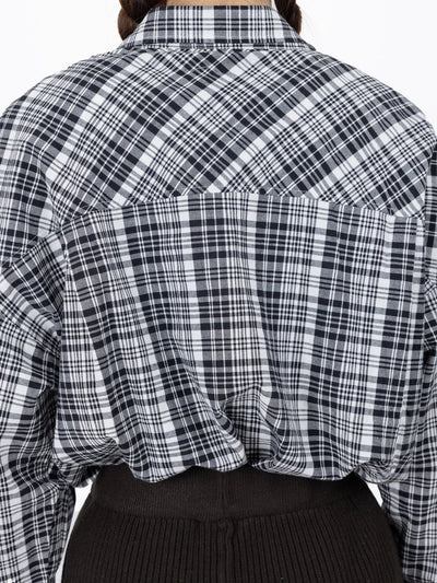 Palmer Plaid Button Up Shirt - DAG-G-9649-22SesameBlackF - Black - F - D'ZAGE Designs