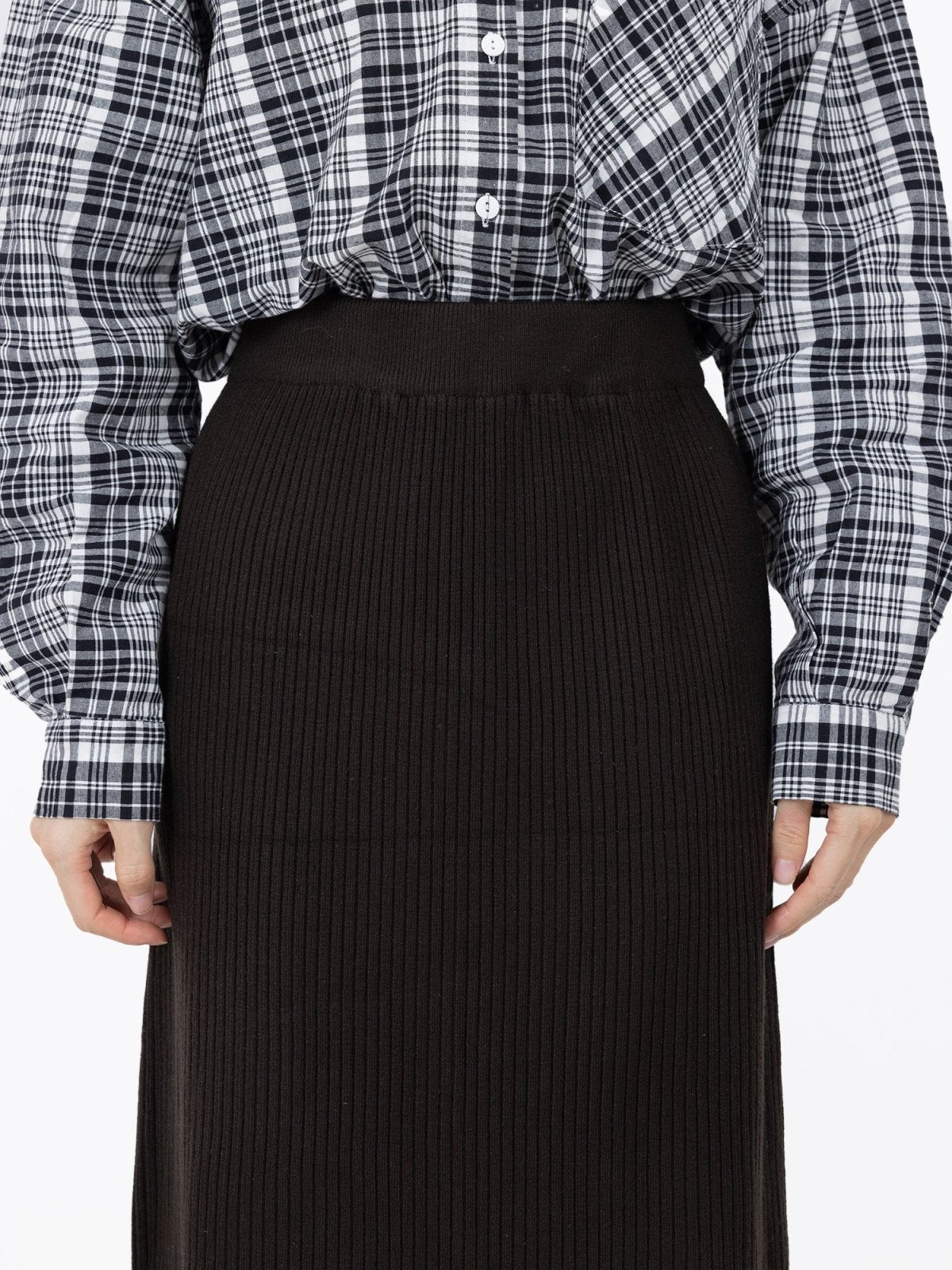 Palmer Plaid Button Up Shirt - DAG-G-9649-22SesameBlackF - Black - F - D'ZAGE Designs