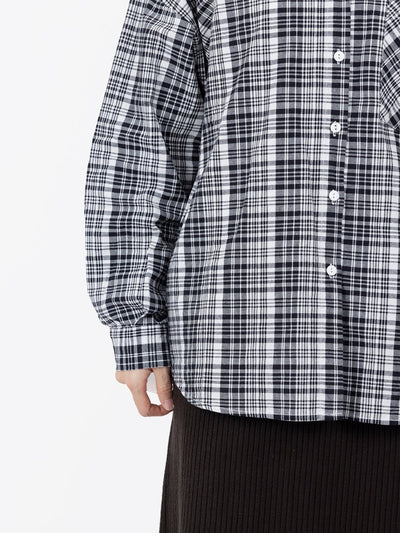 Palmer Plaid Button Up Shirt - DAG-G-9649-22SesameBlackF - Black - F - D'ZAGE Designs