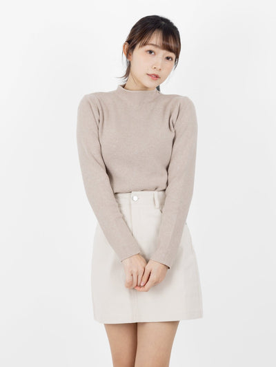 Reese Corduroy Mini Skirt - DAG-G-9854-22AlmondS - Mochi Ivory - S - D'ZAGE Designs