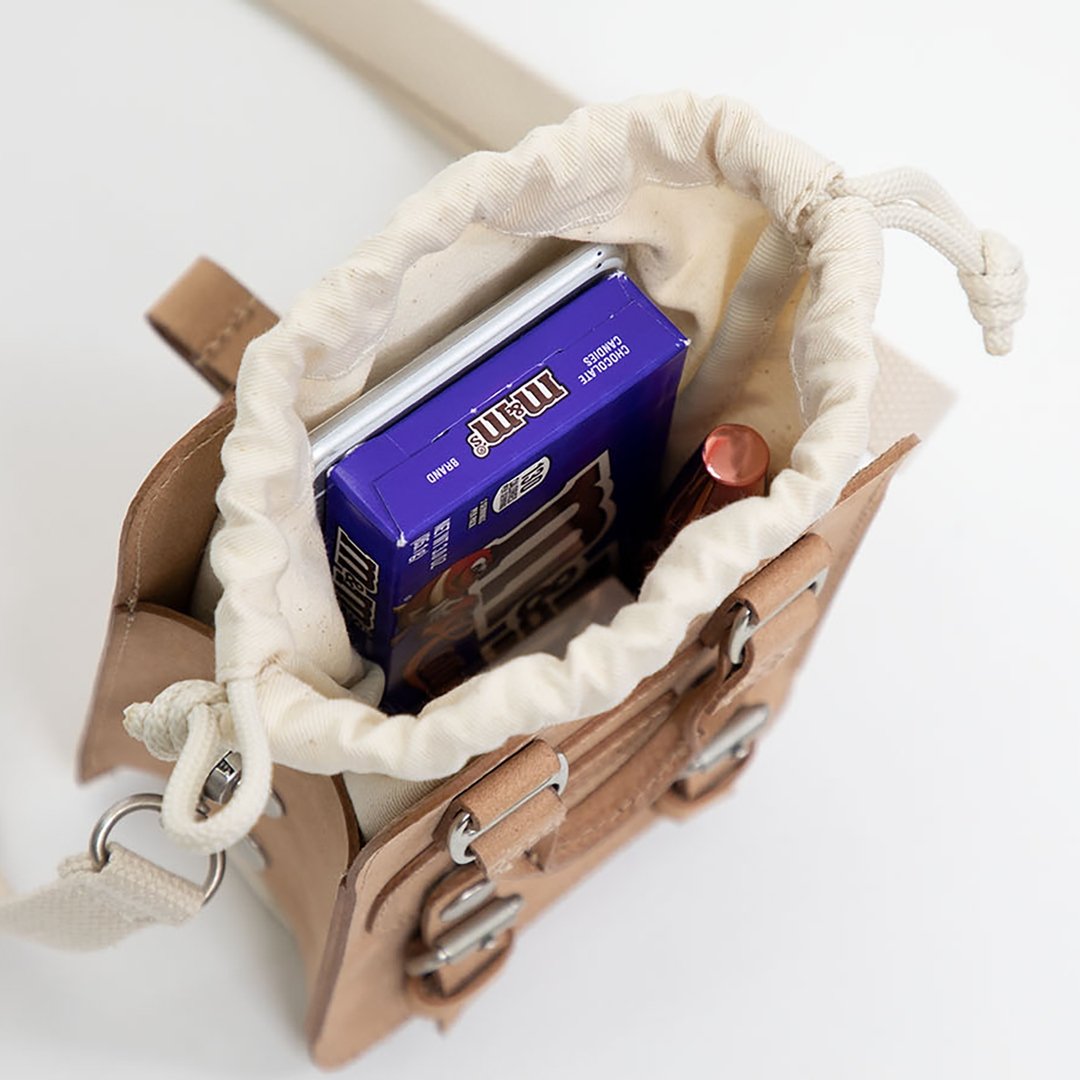 Macaroon Tiny Bucket Organic Cotton Series BEIGE (Authorised Retailer) - DZAGE