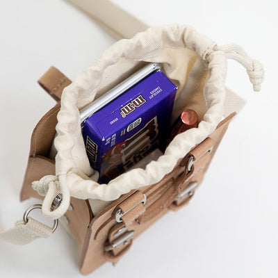 Macaroon Tiny Bucket Organic Cotton Series BEIGE (Authorised Retailer) - DZAGE
