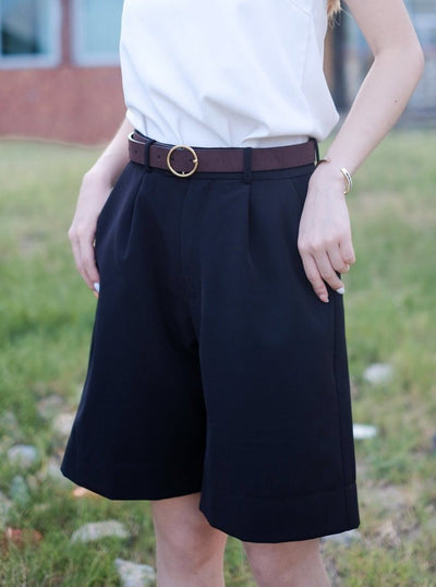 Masculine Bermuda Shorts - DAG-DD7859-21BlackS - Black - S - D'ZAGE Designs