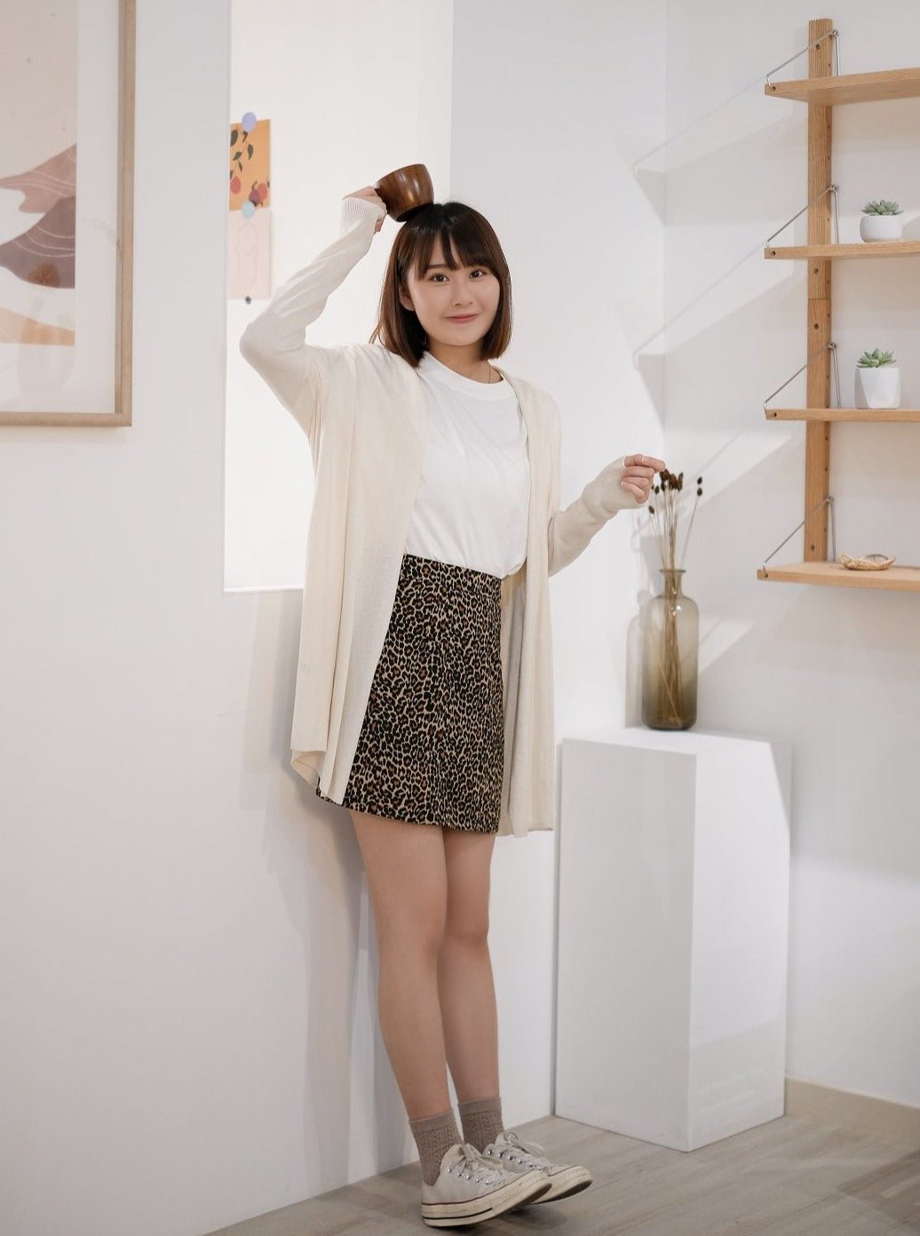 Printed Mini Skirt - DAG-DD7853-21LeopardprintS - Leopard Print - S - D'ZAGE Designs