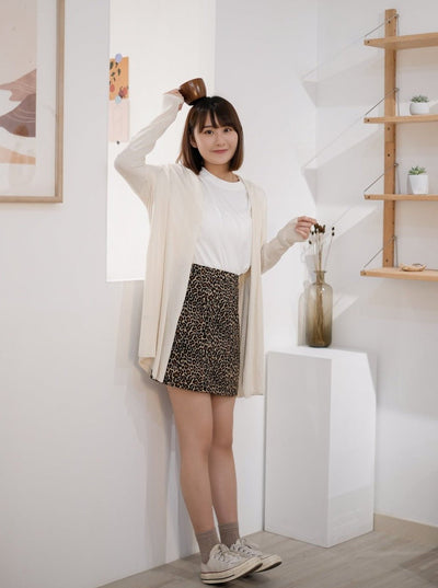 Printed Mini Skirt - DAG-DD7853-21LeopardprintS - Leopard Print - S - D'ZAGE Designs