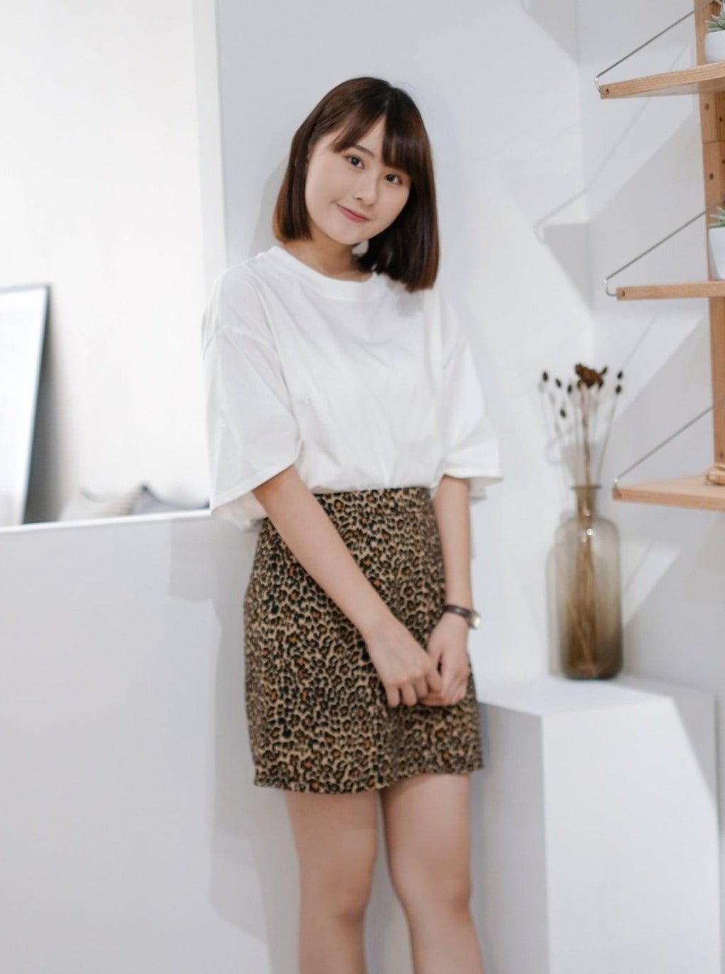 Printed Mini Skirt - DAG-DD7853-21LeopardprintS - Leopard Print - S - D'ZAGE Designs